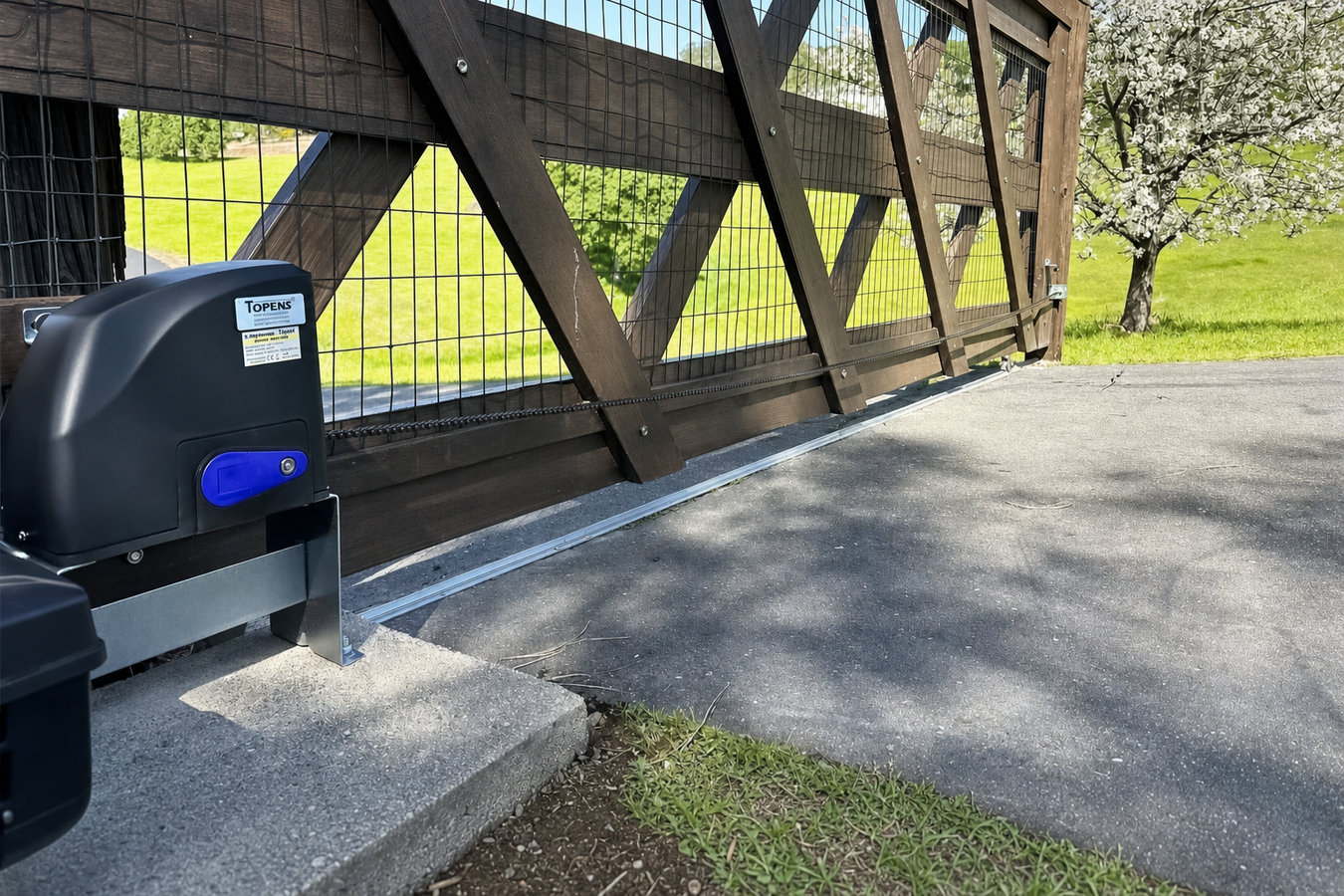 Automatic gate installation