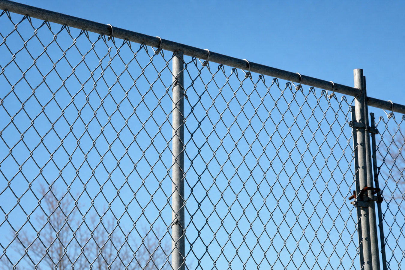 Chain link fence installation